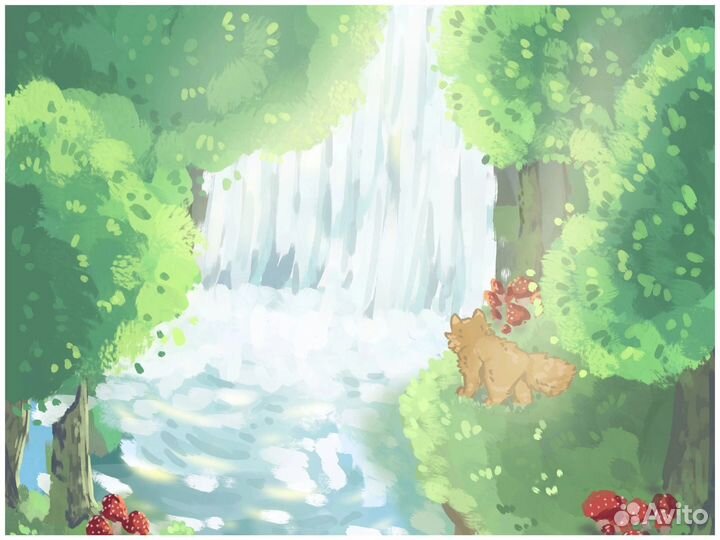 Создаю иллюстрации на холсте