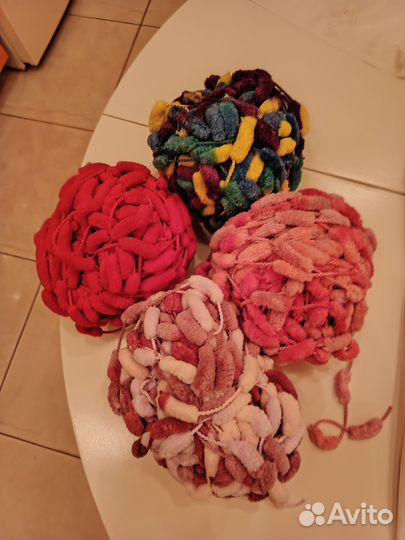 Пряжа плюшевая для вязания