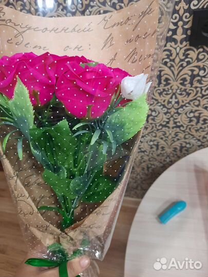 Букет из мыльных роз