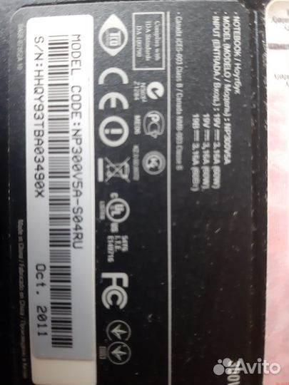 Ноутбук Samsung Intel CPU B940/ HD Graphics/ 2Gb