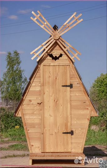 Уличный туалет деревянный DRE450