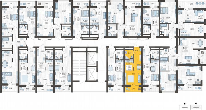 Квартира-студия, 23,6 м², 9/19 эт.