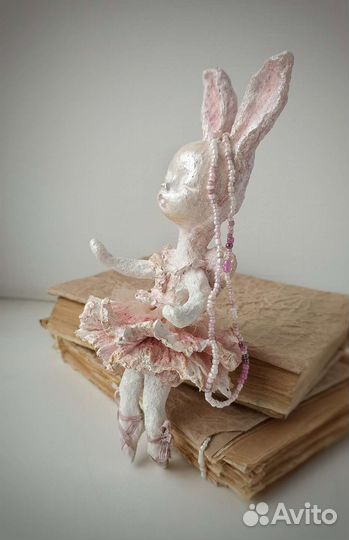 Ëлочная игрушка ручной работы Зайка