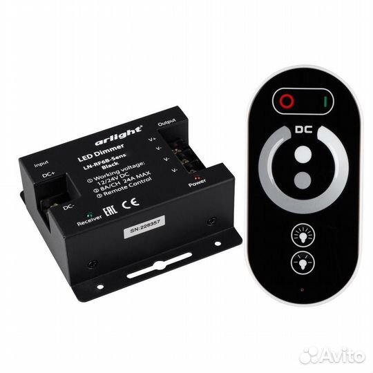 Arlight Диммер LN-RF6B-Sens Black (12-24V, 3x8A)