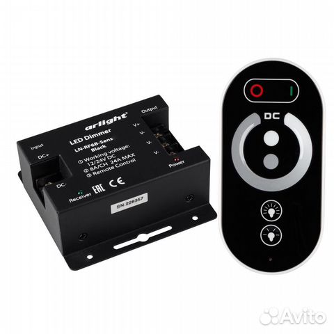 Arlight Диммер LN-RF6B-Sens Black (12-24V, 3x8A)