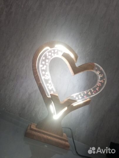 Светильник ночник сердце