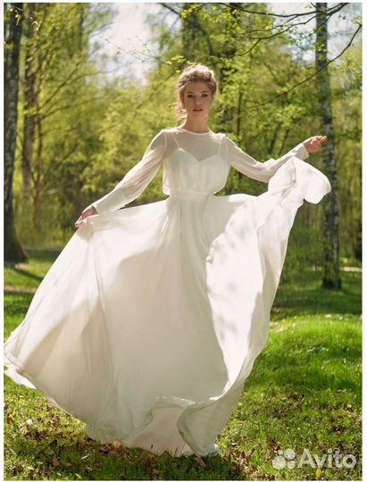 Свадебное платье в стиле ампир рустик 42