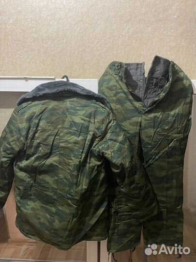 Военный бушлат новый со штанами,зимний, флора
