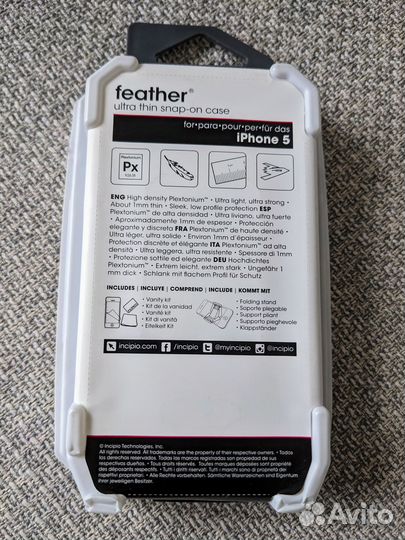 Чехол iPhone 5/5s Incipio Feather черный