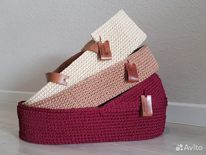 Вязанные люльки для новорождённых и кукол на заказ