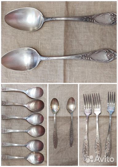 Ложки вилки мельхиоровые СССР