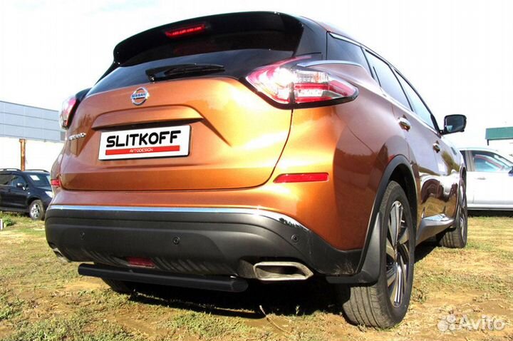 Защита заднего бампера Nissan murano NIM16008B