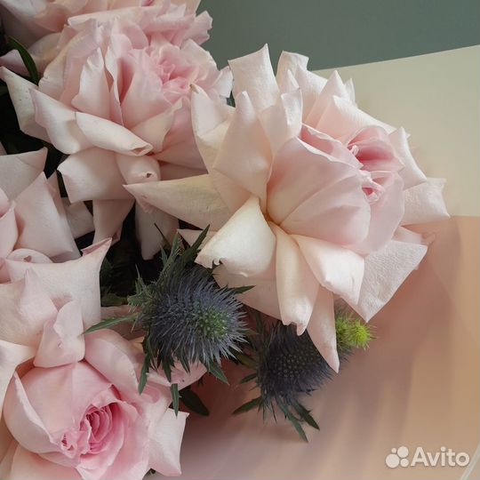 Букет розовых французских роз