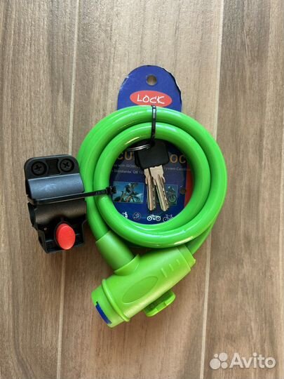 Замок с ключом велосипедный противоугонный