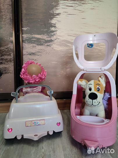 Оригинал Бэби бон кукла и машина с прицепом