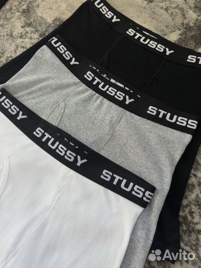 Трусы боксеры Supreme Stussy boxer briefs hanes