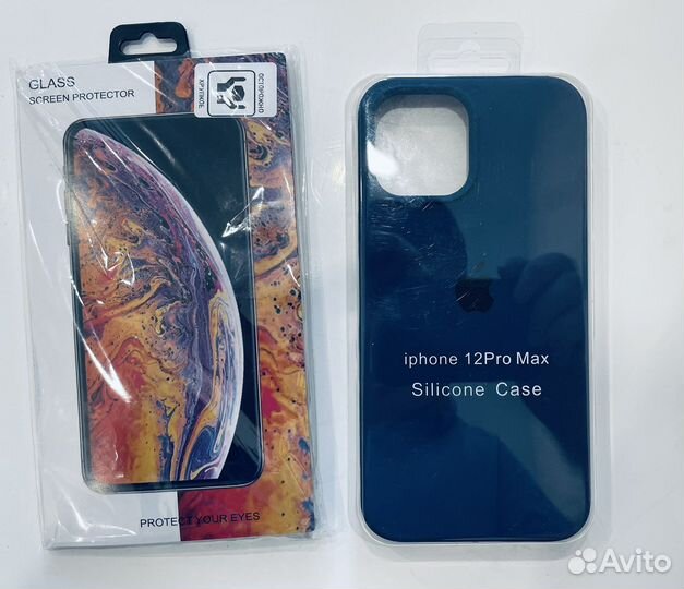 Оригинальный чехол и стекло для iPhone 12 pro max