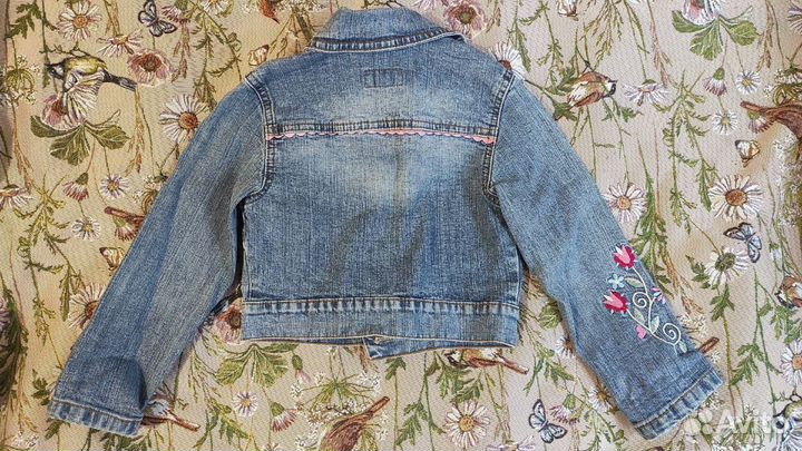 Джинсовая куртка для девочки 104 размер