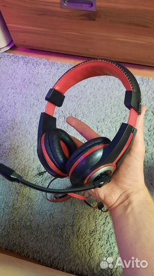 Игровые наушники с микрофоном defender