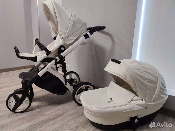 Коляска 2 в 1 эко кожа