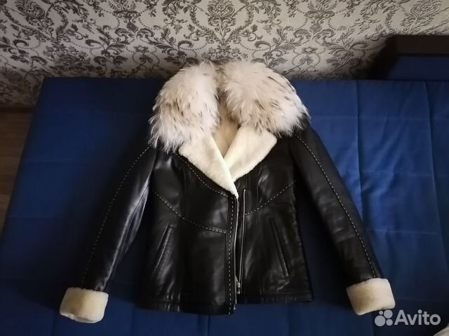 Кожаная куртка женская на меху Сhamps elysees cuir