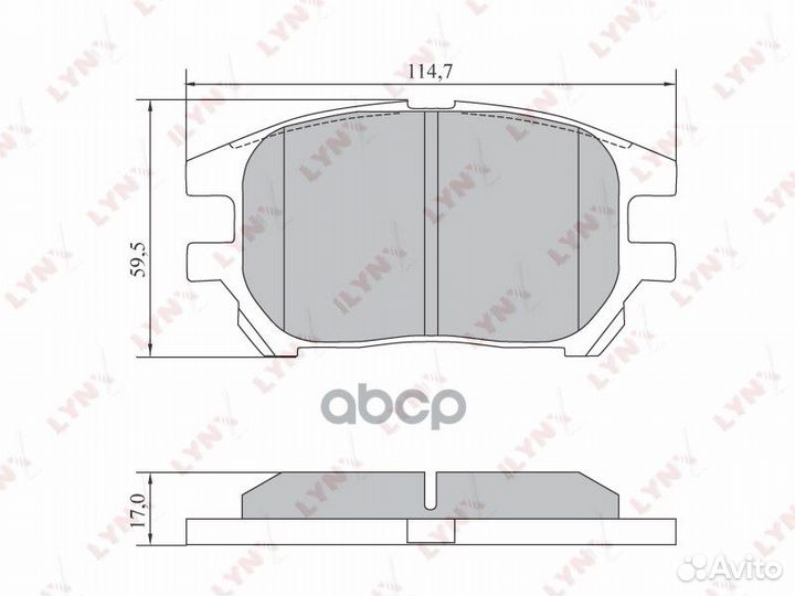 Колодки тормозные дисковые перед lexus RX30