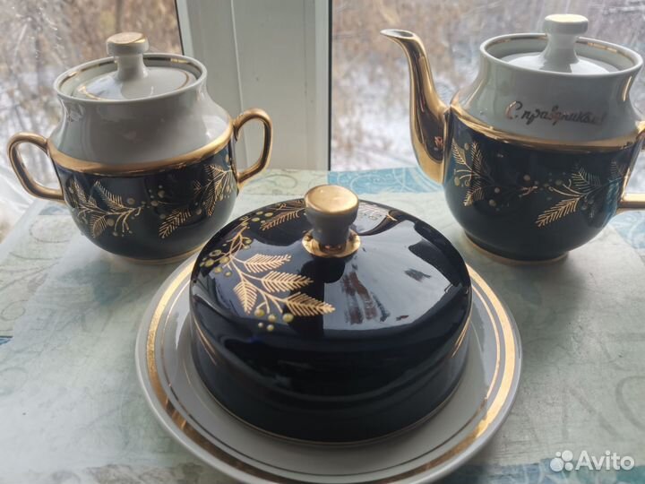 Чайный сервиз кобальт Довбышевский фз на 6 персон