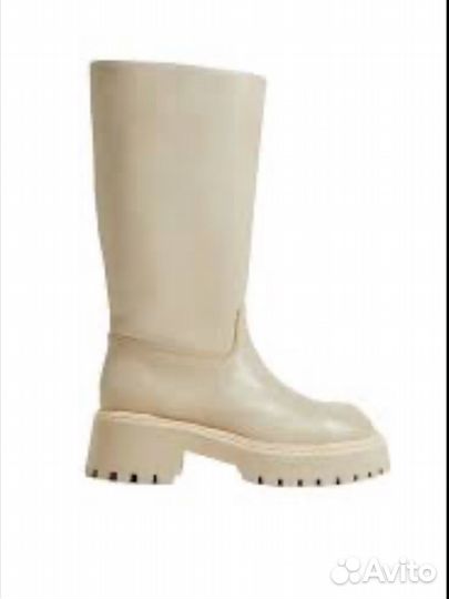 Кожаные сапожки Mango 37