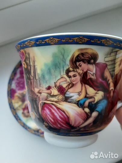 Чайная пара, ручная роспись