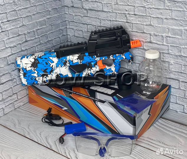 Детский автомат P90 orbeez Синий
