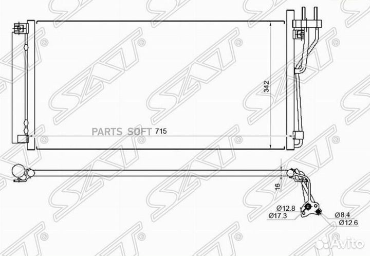 Радиатор кондиционера Киа Маджентис 06-10