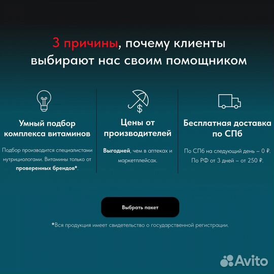 Пакет витаминов для женщин и мужчин