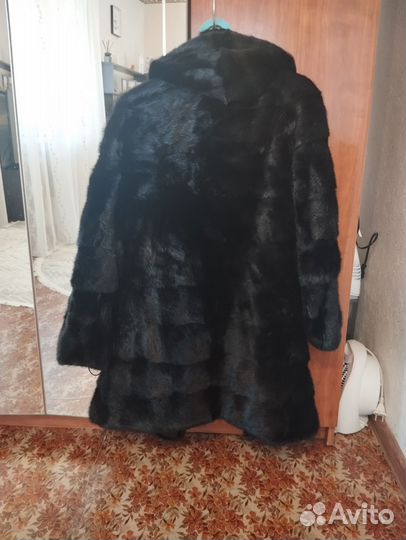 Шуба норковая с капюшоном