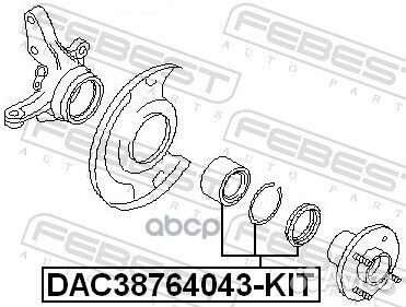 Подшипник ступицы колеса перед прав/лев DAC