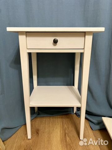 Тумба прикроватная IKEA хемнес белая