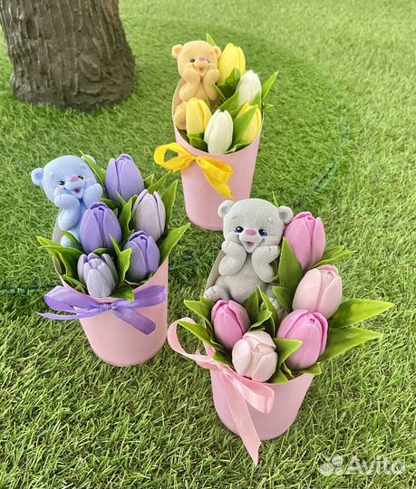 Мини букет из мыла