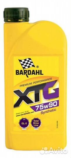 Bardahl 36381 75W90 XTG GL5 1L (синт. трансмиссион