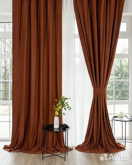 Шторы бархат Беллиссимо шафран новые пошив
