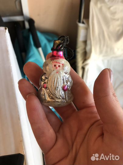 Елочные игрушки СССР снеговик и дед мороз
