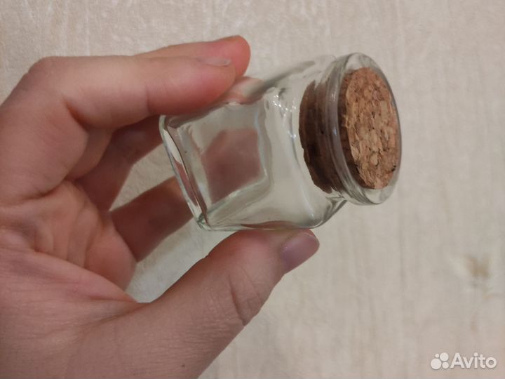 Баночки стеклянные с пробковой крышкой