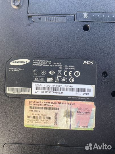 Ноутбук samsung np-r525 SSD 256Gb