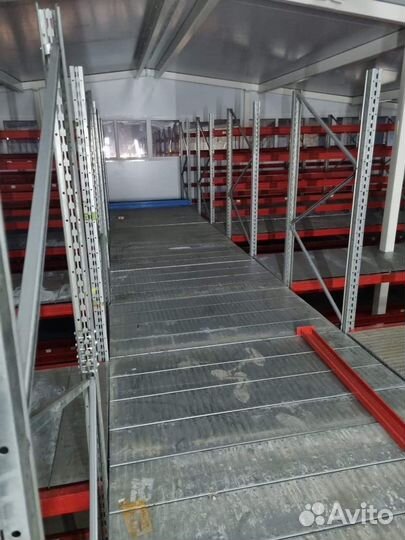 Монтаж складских стеллажей, мезонинов