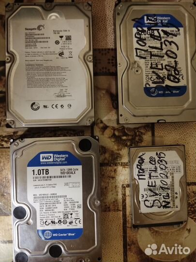 Жесткие диски для компьютера (320,500,750 гб) HDD