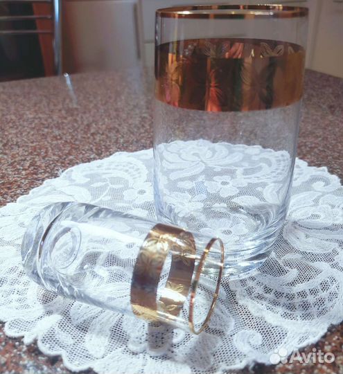 Стаканы хрустальные Богемия 8 и 11 см