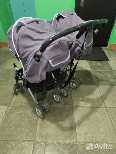 Прогулочная коляска для двойни бу