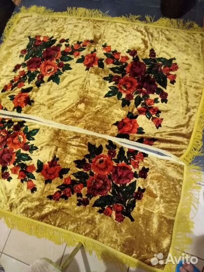 Скатерть бархатная СССР