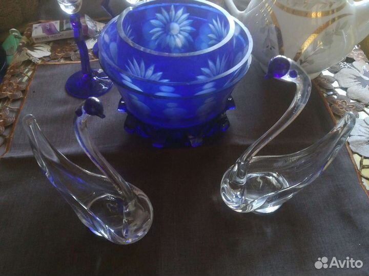 Фужер Богемия и вазы хрусталь