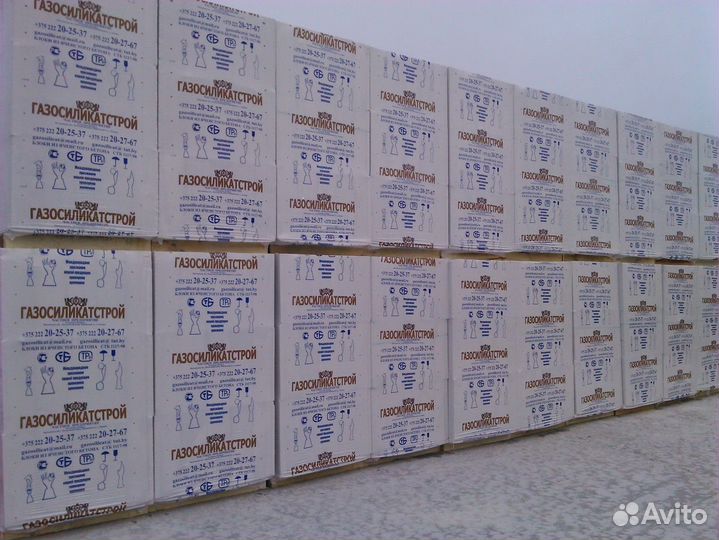 Газосиликатные блоки 600х300х100