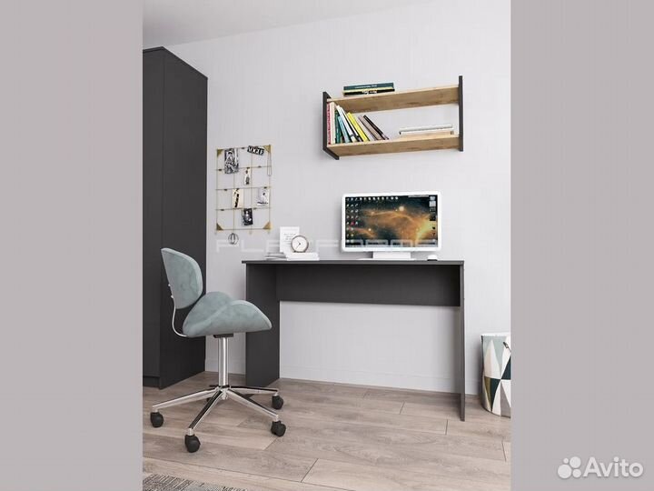 Стол письменный компьютерный PL-207 графит / белый