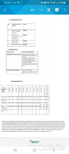 Бизнес плана, соцконтракт